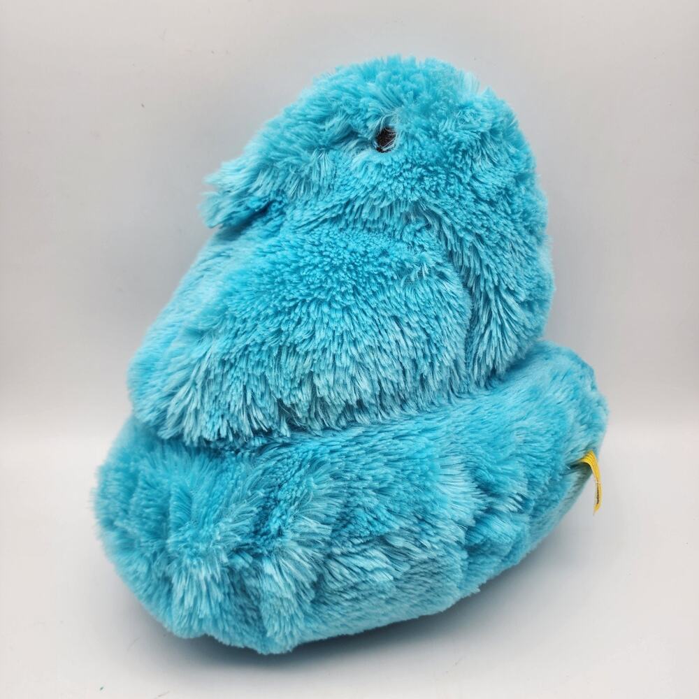 Peeps Chick Plush Stuffed Animal Toy 11" Shaggy Blue Fur Sewn Eyes Easter 2014